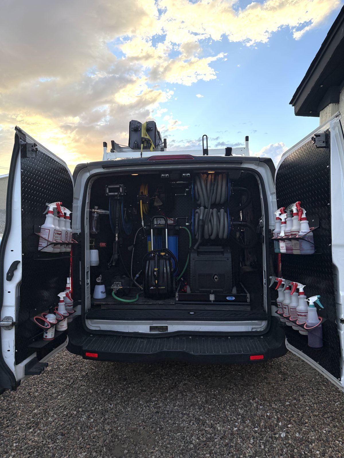 True Shine Mobile Detailing self-contained van rig with its own water and power in Farmington, NM